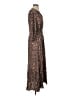 MNG Paisley Brown Casual Dress Size 2 - photo 4