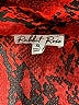 Rabbit Rose 100% Polyester Animal Print Red Long Sleeve Blouse Size XL - photo 7