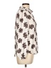 Unbranded Floral Ivory 3/4 Sleeve Blouse Size L (estimated) - photo 4