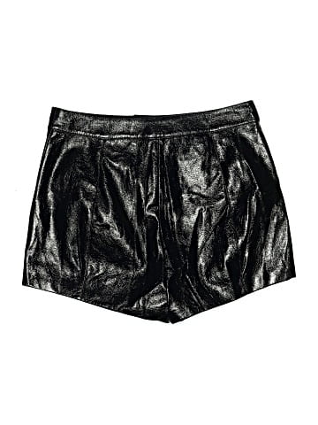 Topshop Faux Leather Shorts (view 2)