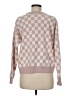 T Tahari Checkered-gingham Pink Pullover Sweater Size M - photo 2