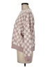 T Tahari Checkered-gingham Pink Pullover Sweater Size M - photo 5