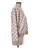 T Tahari Checkered-gingham Pink Pullover Sweater Size M - photo 4