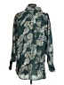 Elan 100% Polyester Floral Green Long Sleeve Blouse Size S - photo 2