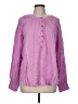 Easel Purple Long Sleeve Blouse Size M - photo 1