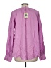 Easel Purple Long Sleeve Blouse Size M - photo 2
