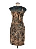 Connected Apparel Graphic Brown Cocktail Dress Size 8 - photo 2