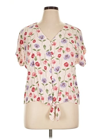 Bobeau Short Sleeve Blouse (view 1)