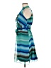 The Limited 100% Polyester Tie-dye Teal Cocktail Dress Size 8 - photo 5