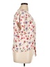 Bobeau Floral Ivory Short Sleeve Blouse Size XL - photo 4