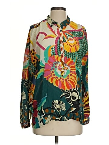 Johnny Was Long Sleeve Silk Top (view 1)