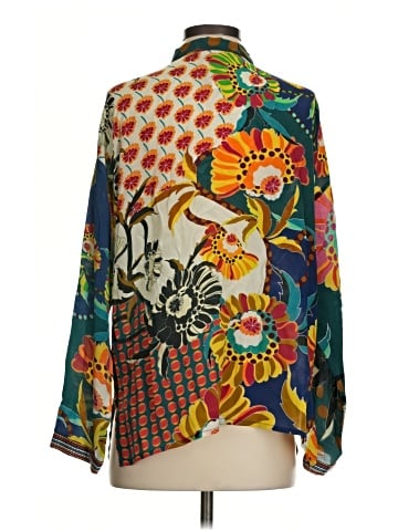 Johnny Was Long Sleeve Silk Top (view 2)