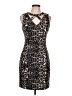 Guess Animal Print Brown Cocktail Dress Size 10 - photo 1