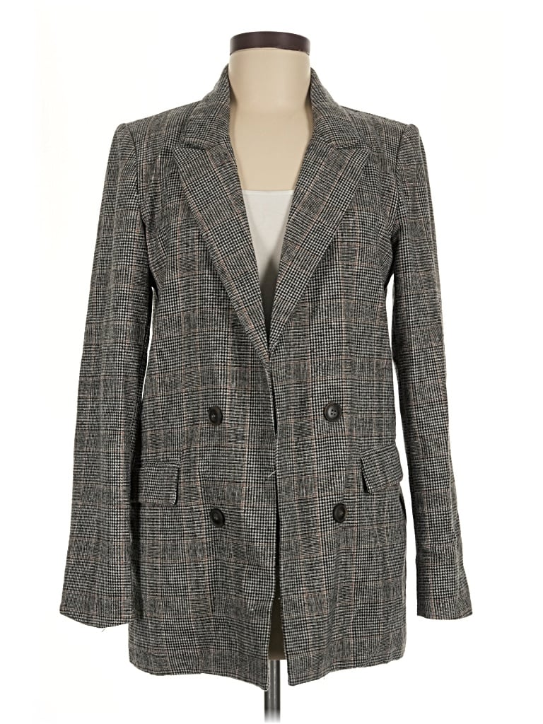 Pre-owned The Workshop Blazer Jacket In Gray