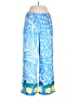 STAUD 100% Polyester Print Blue Casual Pants Size 12 - photo 1