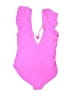 Unbranded Solid Pink One Piece Swimsuit Size XL - photo 2