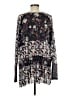 Free People 100% Polyester Black Long Sleeve Blouse Size M - photo 2