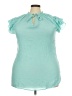 Unbranded Teal Short Sleeve Blouse Size 2X - photo 1