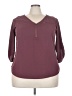 Tempted Hearts Burgundy 3/4 Sleeve Blouse Size 2X - photo 1
