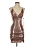 Alyce 100% Polyester Metallic Brown Cocktail Dress Size 000 - photo 1