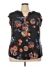 Daniel Rainn Floral Black Sleeveless Blouse Size 2X - photo 1