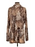 H By Halston Animal Print Brown Long Sleeve Blouse Size M - photo 2
