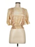 Cloth & Stone Gold Short Sleeve Blouse Size M - photo 1