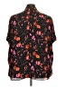 Sejour 100% Polyester Floral Black Short Sleeve Blouse Size 2X - photo 2