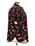 Sejour 100% Polyester Floral Black Short Sleeve Blouse Size 2X - photo 4