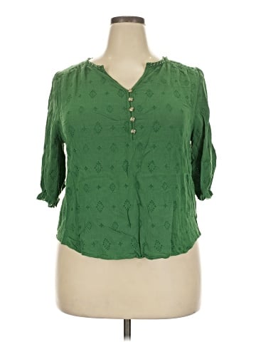 Democracy 3/4 Sleeve Blouse (view 1)