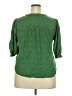 Democracy 100% Polyester Green 3/4 Sleeve Blouse Size 2X - photo 2