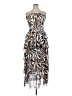 Avec Les Filles 100% Polyester Graphic Brown Cocktail Dress Size XL - photo 1