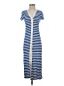 MNG Stripes Blue Casual Dress Size 2 - photo 1