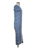 MNG Stripes Blue Casual Dress Size 2 - photo 4