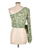 Lulus 100% Polyester Green 3/4 Sleeve Blouse Size L - photo 2