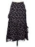 Joie 100% Silk Floral Black Silk Skirt Size 2 - photo 1