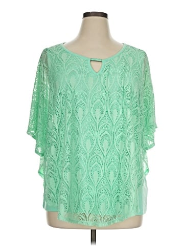 JM Collection Short Sleeve Blouse (view 1)