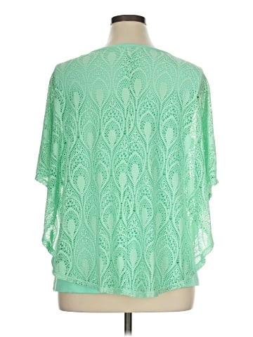 JM Collection Short Sleeve Blouse (view 2)