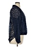Jennifer Lopez 100% Polyester Blue Long Sleeve Blouse Size XL - photo 4