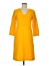 Boden Solid Yellow Casual Dress Size 8R - photo 1