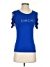 Bebe Blue Short Sleeve Top Size S - photo 1