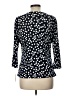 Ellen Tracy Polka Dots Black 3/4 Sleeve Blouse Size L - photo 2