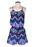 Shrinking Violet 100% Polyester Chevron-herringbone Blue Romper Size S - photo 1