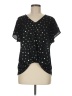 West Kei 100% Polyester Stars Black Short Sleeve Blouse Size M - photo 1