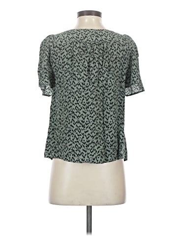 Amour Vert Short Sleeve Silk Top (view 2)
