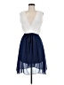 Varga 100% Polyester Color Block Blue Cocktail Dress Size M - photo 1