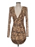 Michael Costello X Revolve Animal Print Brown Cocktail Dress Size S - photo 1