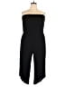 Xhilaration 100% Rayon Solid Black Jumpsuit Size XXL - photo 1