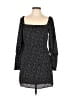 Mi ami 100% Polyester Polka Dots Black Casual Dress Size L - photo 1