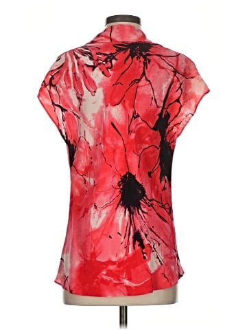 Josie Natori Short Sleeve Silk Top (view 2)